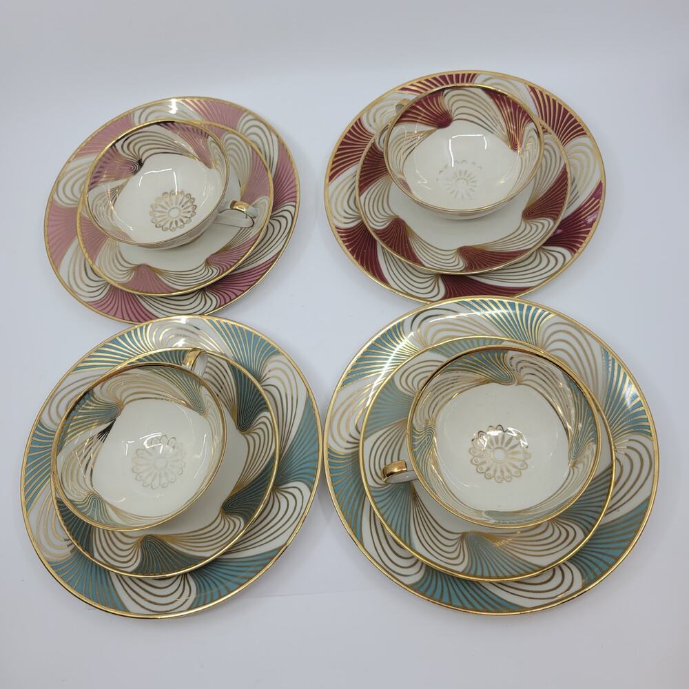 Winterling  Cup Saucer Dessert plate 4 sets Vtg